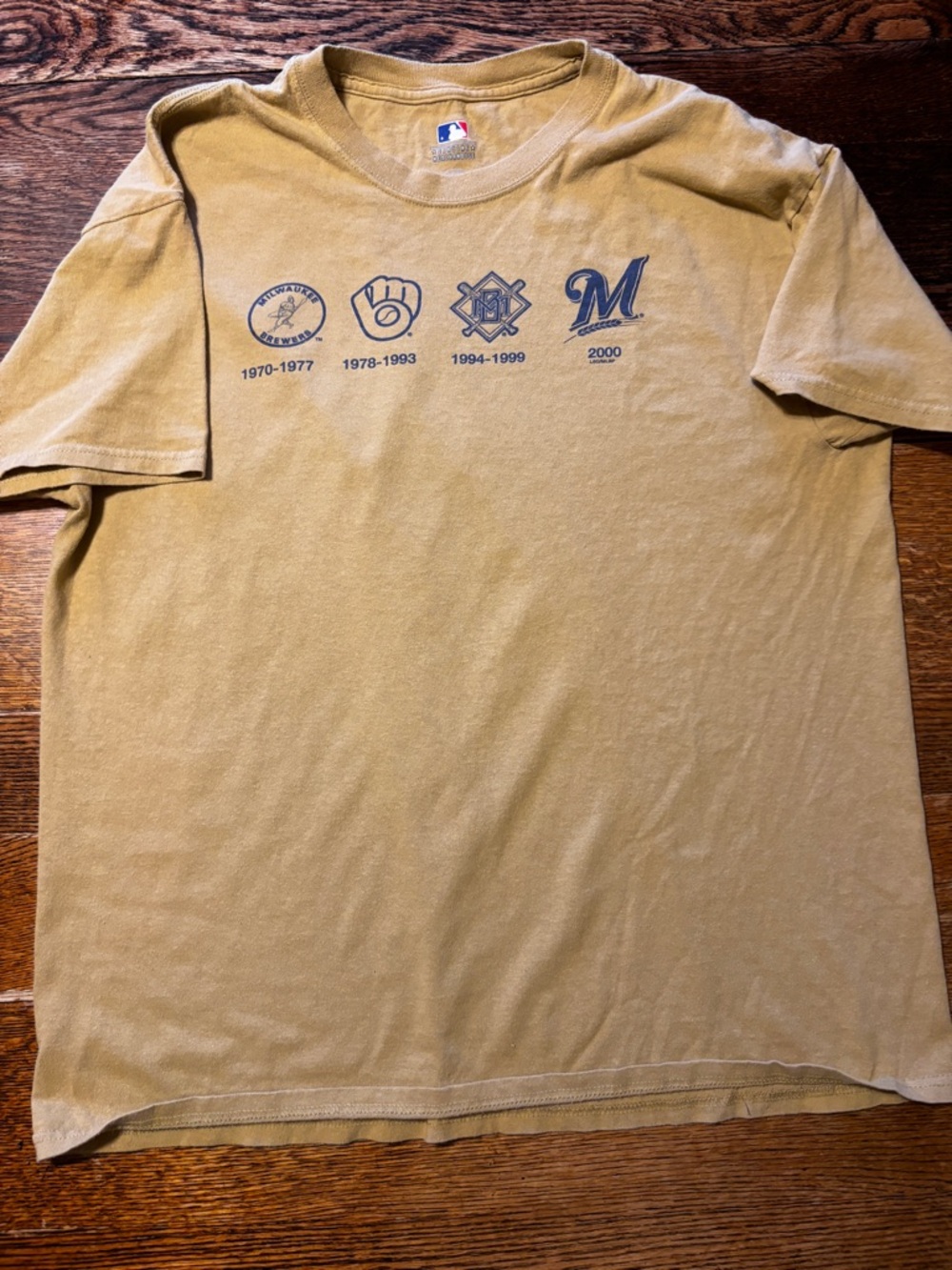 Tan Milwaukee Brewers Men's Shirt